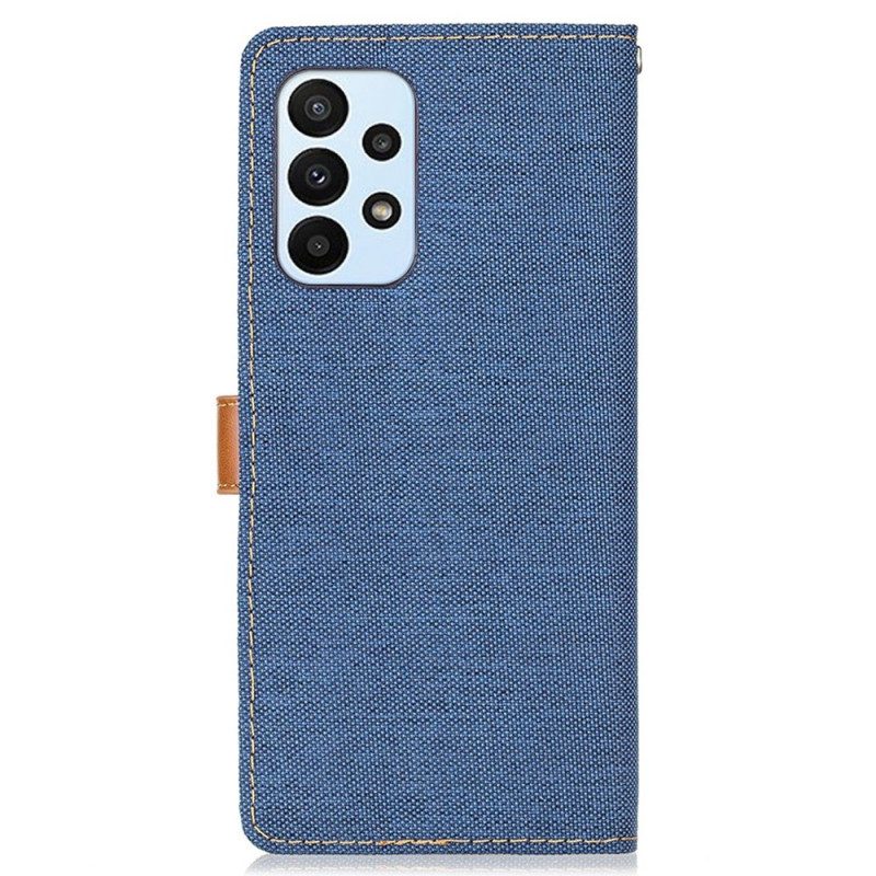 Custodia in pelle Samsung Galaxy A23 5G Jeans