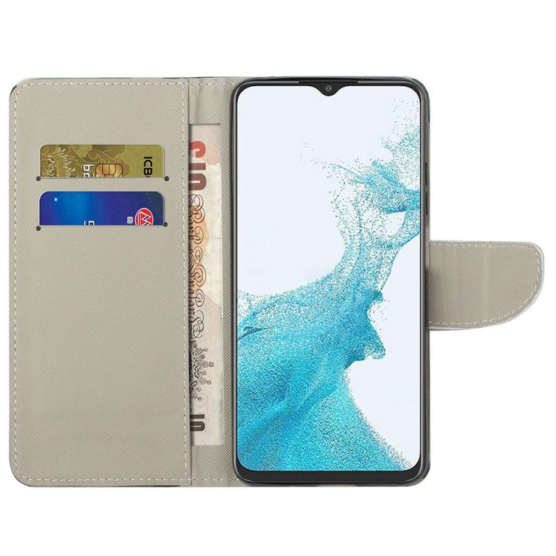 Folio Cover Samsung Galaxy A23 5G Banda Di Gufi