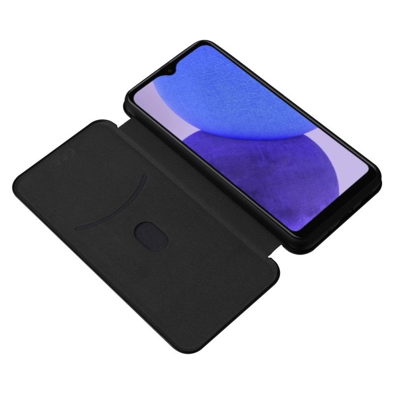 Folio Cover Samsung Galaxy A23 5G Custodia in pelle Fibra Di Carbonio Colorata