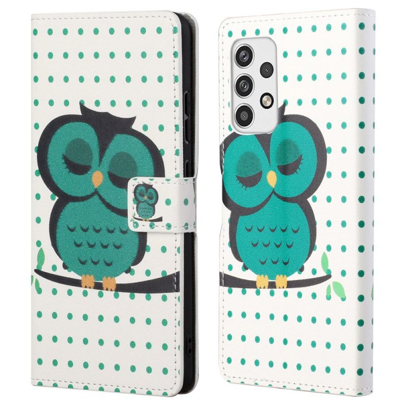 Folio Cover Samsung Galaxy A23 5G Gufo Addormentato