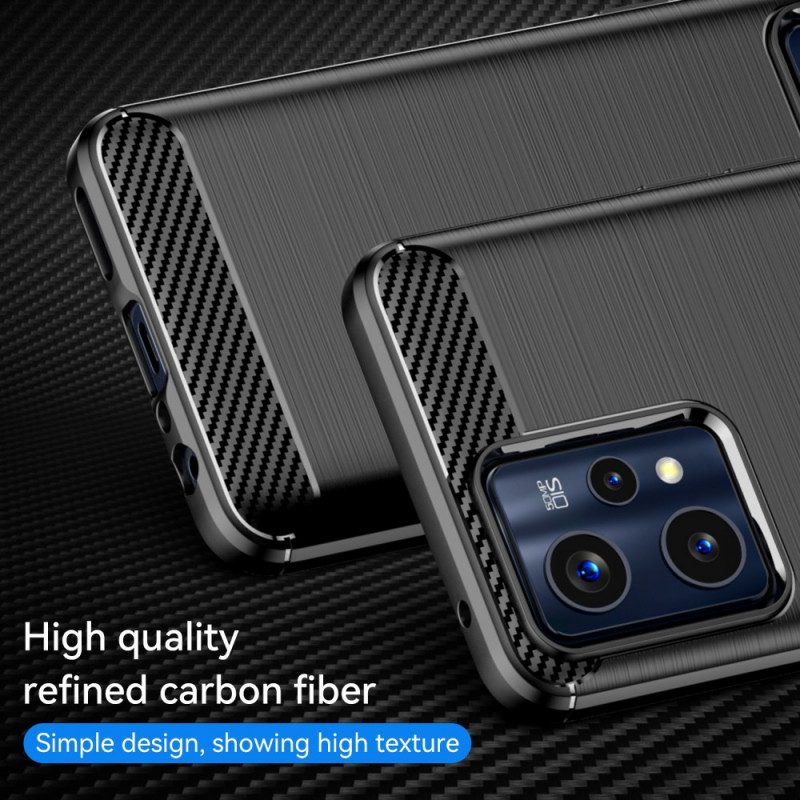 Cover Realme 9 Pro Plus Fibra Di Carbonio Spazzolata