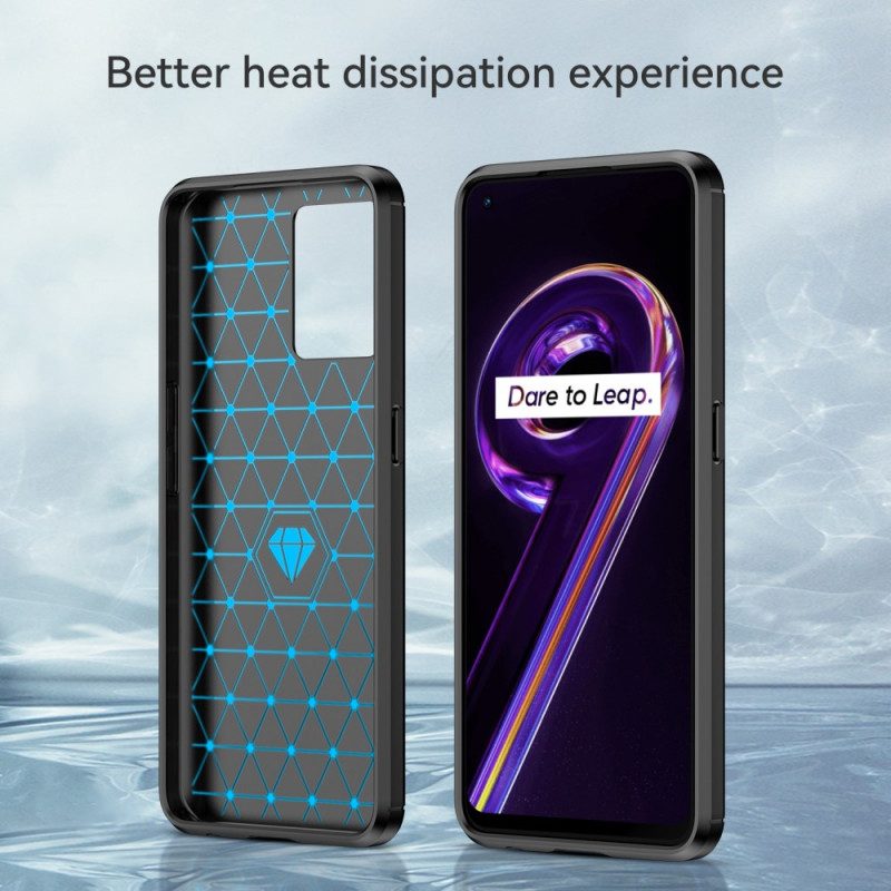 Cover Realme 9 Pro Plus Fibra Di Carbonio Spazzolata