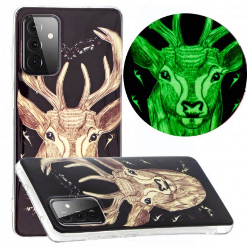 Cover Samsung Galaxy A72 4G / A72 5G Cervo Maestoso Fluorescente