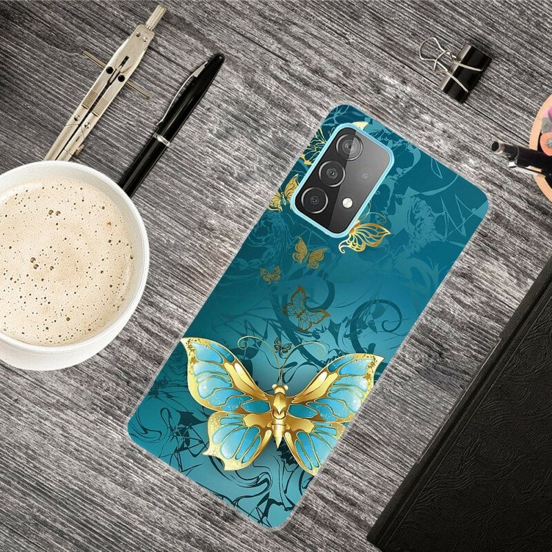 Cover Samsung Galaxy A72 4G / A72 5G Farfalle Flessibili