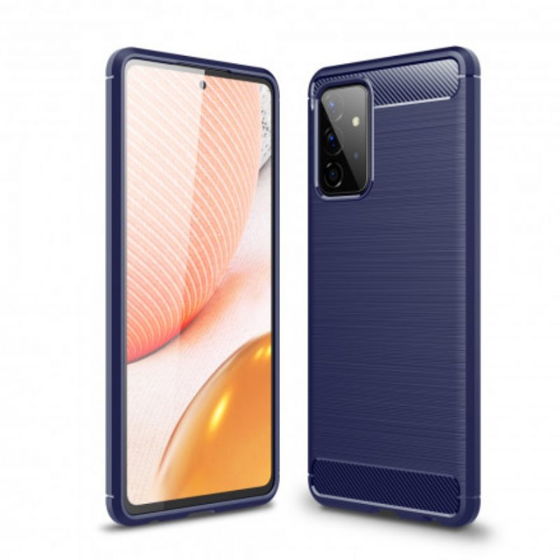 Cover Samsung Galaxy A72 4G / A72 5G Fibra Di Carbonio Spazzolata