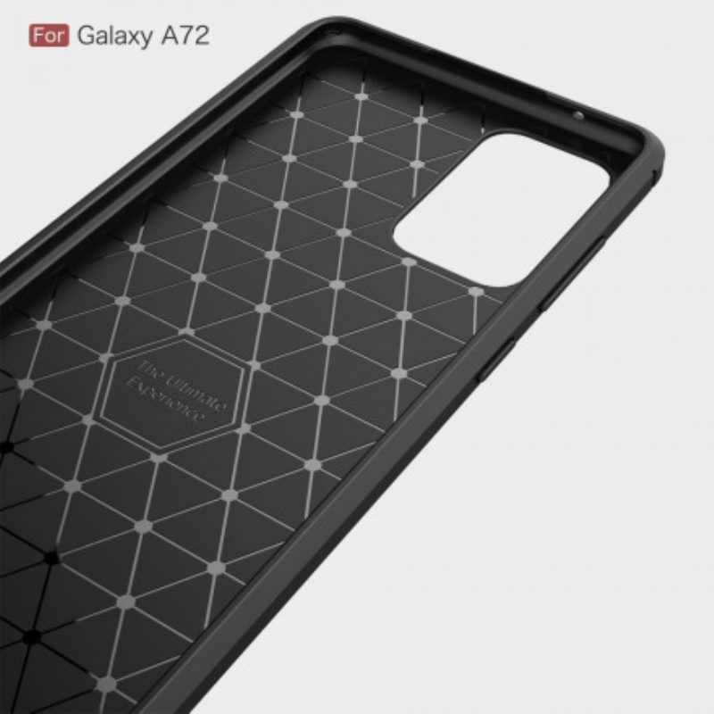 Cover Samsung Galaxy A72 4G / A72 5G Fibra Di Carbonio Spazzolata