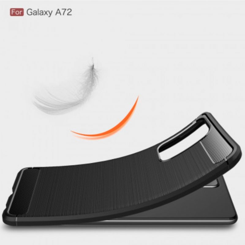 Cover Samsung Galaxy A72 4G / A72 5G Fibra Di Carbonio Spazzolata