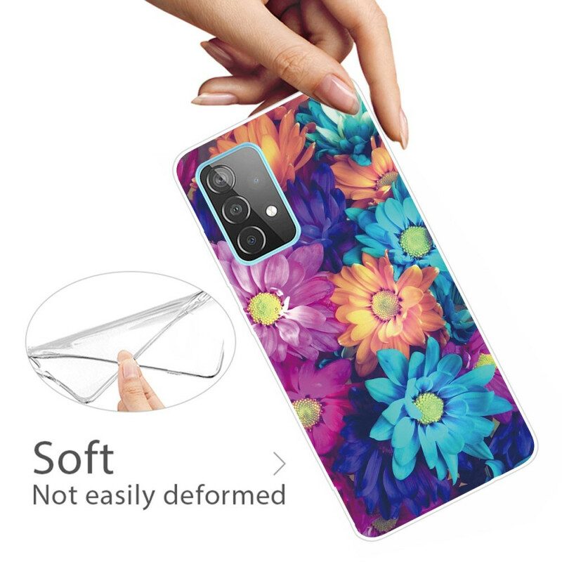 Cover Samsung Galaxy A72 4G / A72 5G Fiori Flessibili