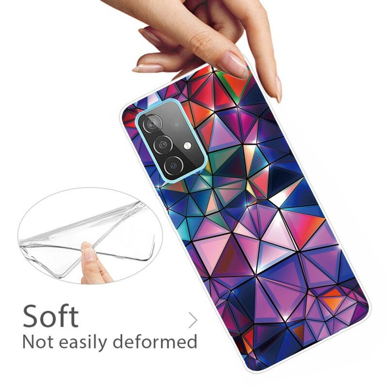 Cover Samsung Galaxy A72 4G / A72 5G Geometria Flessibile