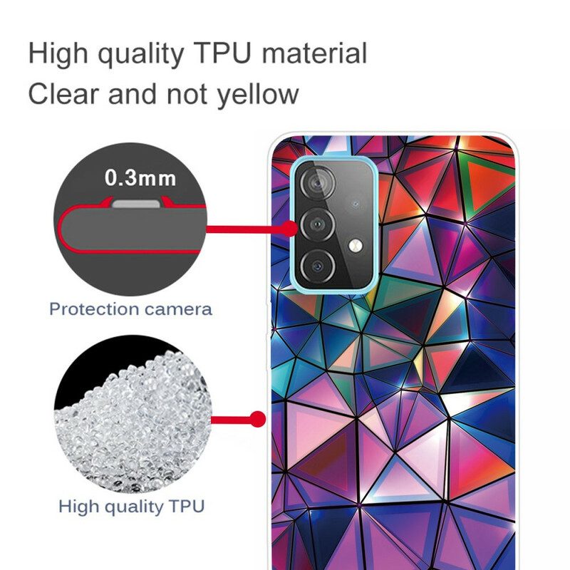 Cover Samsung Galaxy A72 4G / A72 5G Geometria Flessibile