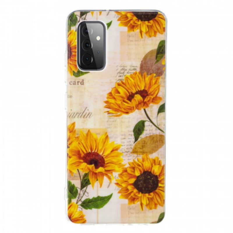 Cover Samsung Galaxy A72 4G / A72 5G Girasoli Fluorescenti