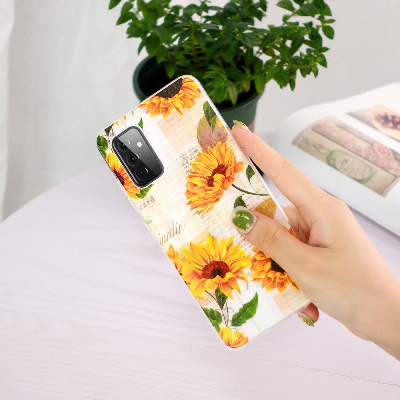 Cover Samsung Galaxy A72 4G / A72 5G Girasoli Fluorescenti