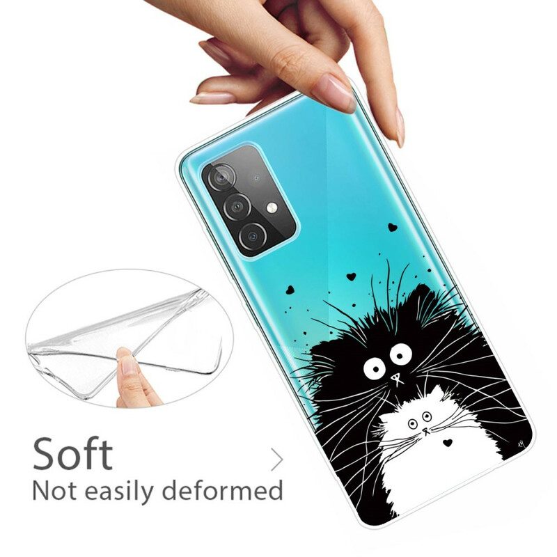 Cover Samsung Galaxy A72 4G / A72 5G Guarda I Gatti