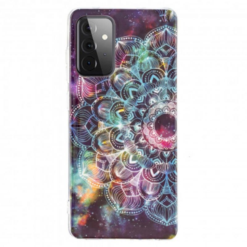 Cover Samsung Galaxy A72 4G / A72 5G Mandala Colorato Fluorescente