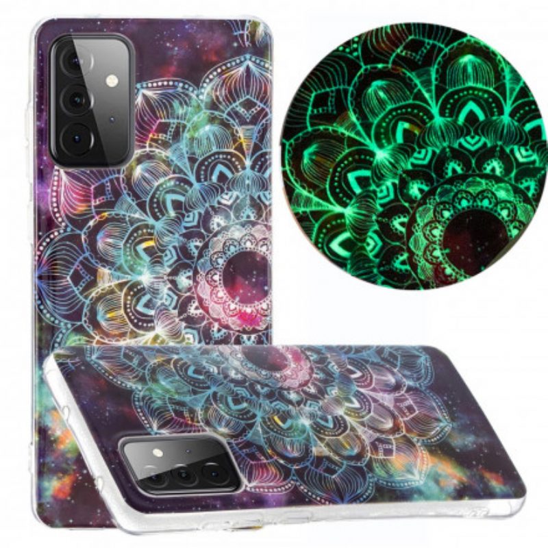 Cover Samsung Galaxy A72 4G / A72 5G Mandala Colorato Fluorescente