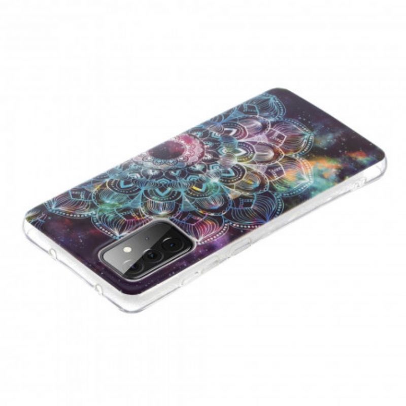 Cover Samsung Galaxy A72 4G / A72 5G Mandala Colorato Fluorescente