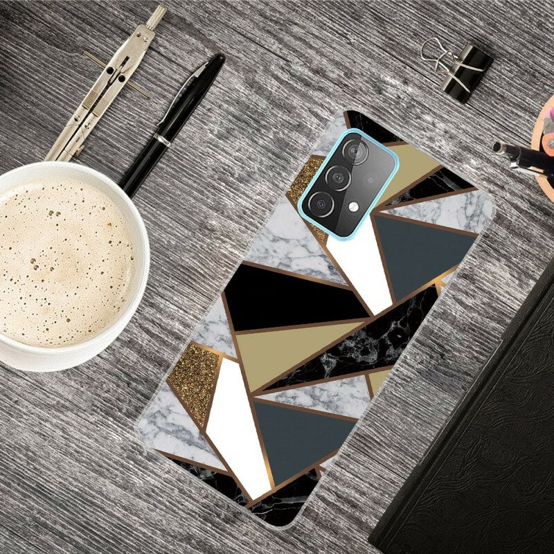 Cover Samsung Galaxy A72 4G / A72 5G Marmo Geometrico