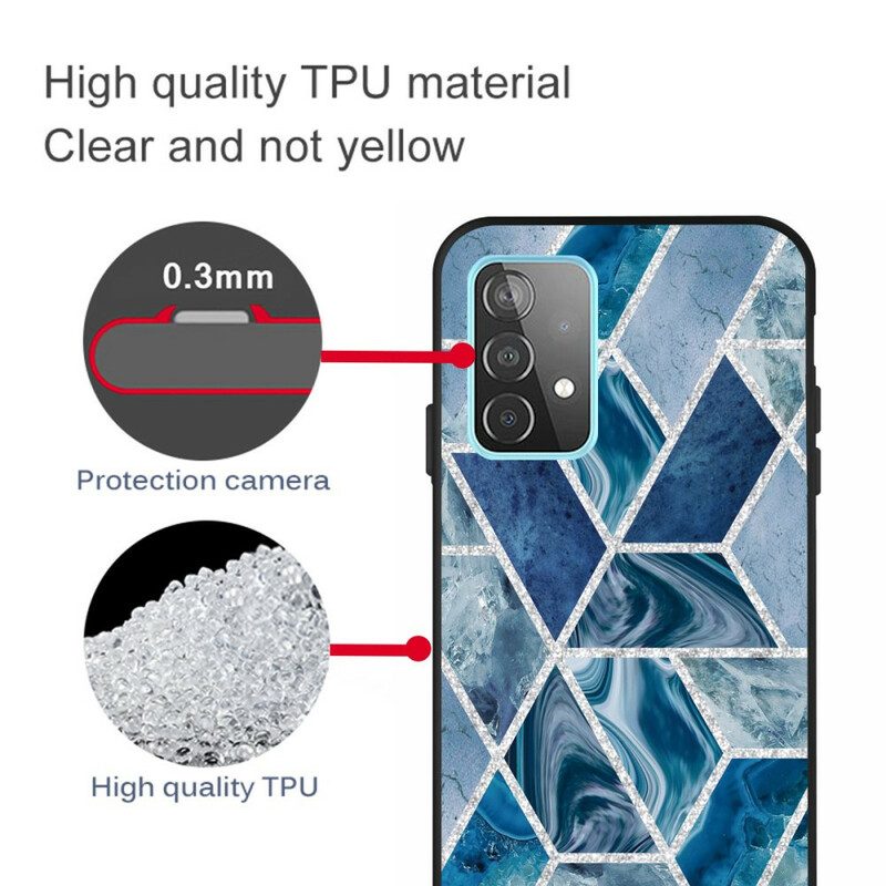 Cover Samsung Galaxy A72 4G / A72 5G Marmo Glitterato