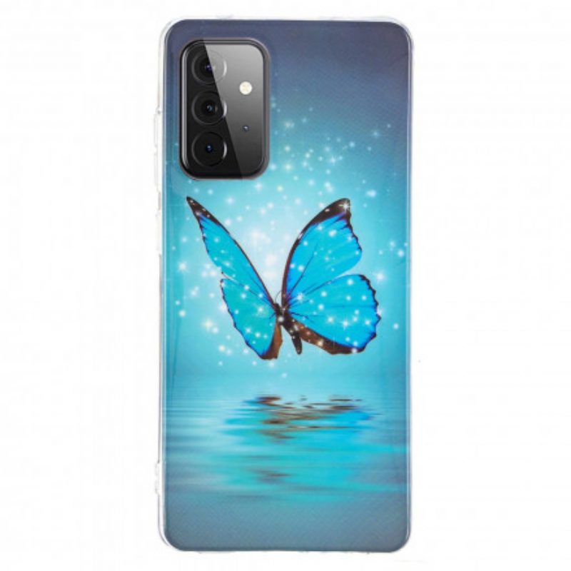 Cover Samsung Galaxy A72 4G / A72 5G Serie Di Farfalle Fluorescenti