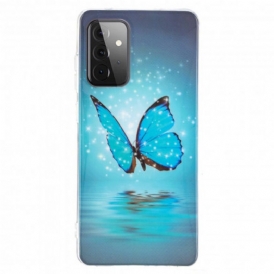 Cover Samsung Galaxy A72 4G / A72 5G Serie Di Farfalle Fluorescenti