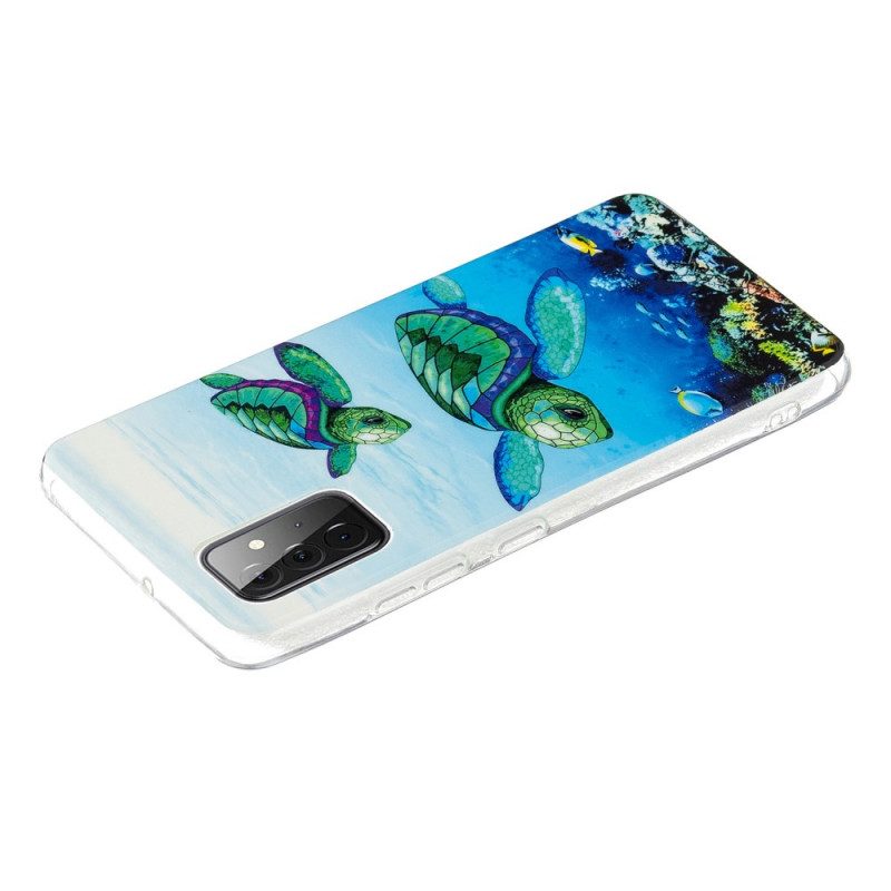 Cover Samsung Galaxy A72 4G / A72 5G Tartarughe Fluorescenti