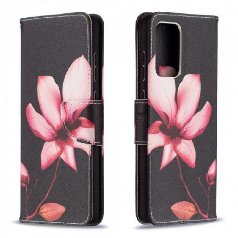 Custodia A Portafoglio Samsung Galaxy A72 4G / A72 5G Fiore Rosa