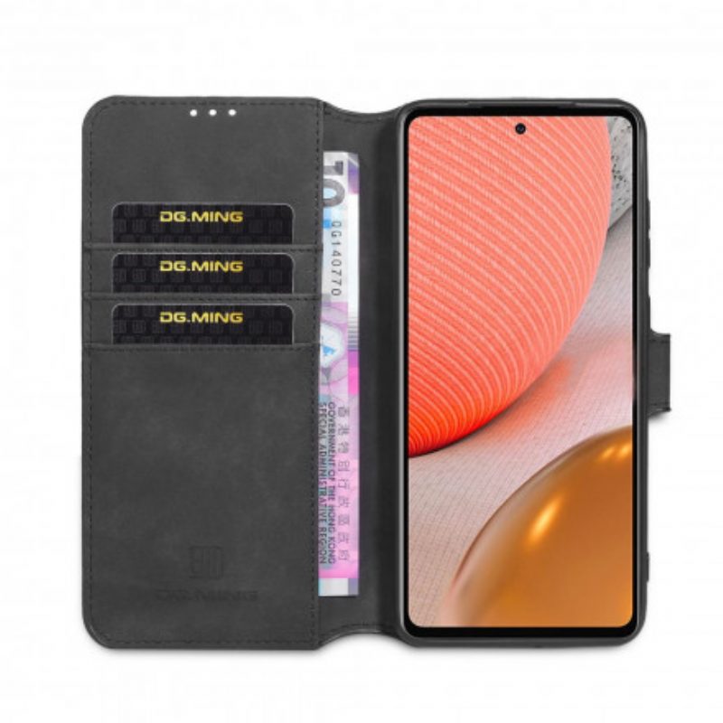 Custodia in pelle Samsung Galaxy A72 4G / A72 5G Dg.ming Retro