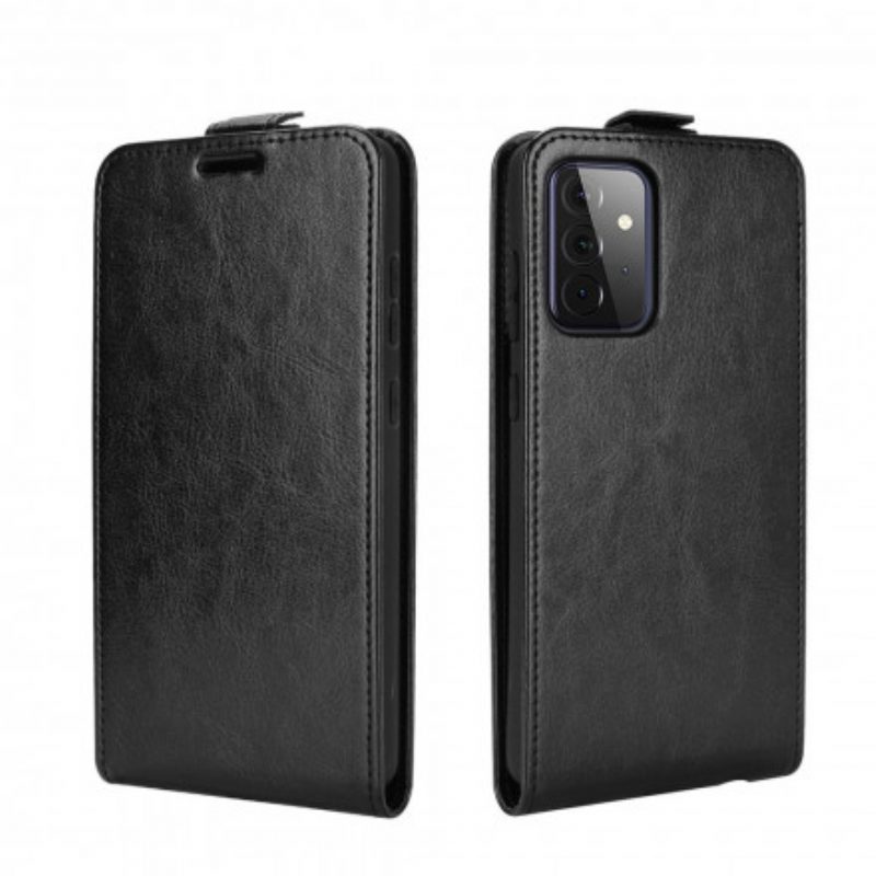 Custodia in pelle Samsung Galaxy A72 4G / A72 5G Folio Cover Patta Verticale Effetto Pelle