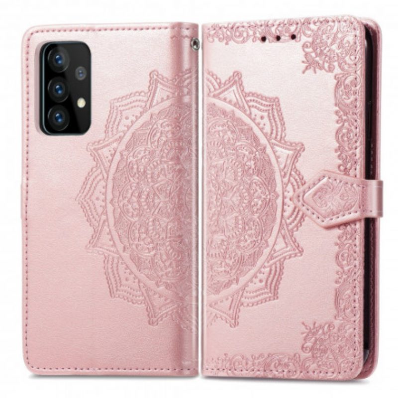 Custodia in pelle Samsung Galaxy A72 4G / A72 5G Mandala Medioevo