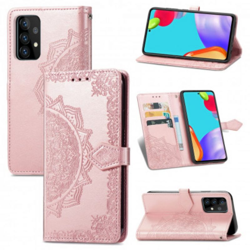 Custodia in pelle Samsung Galaxy A72 4G / A72 5G Mandala Medioevo