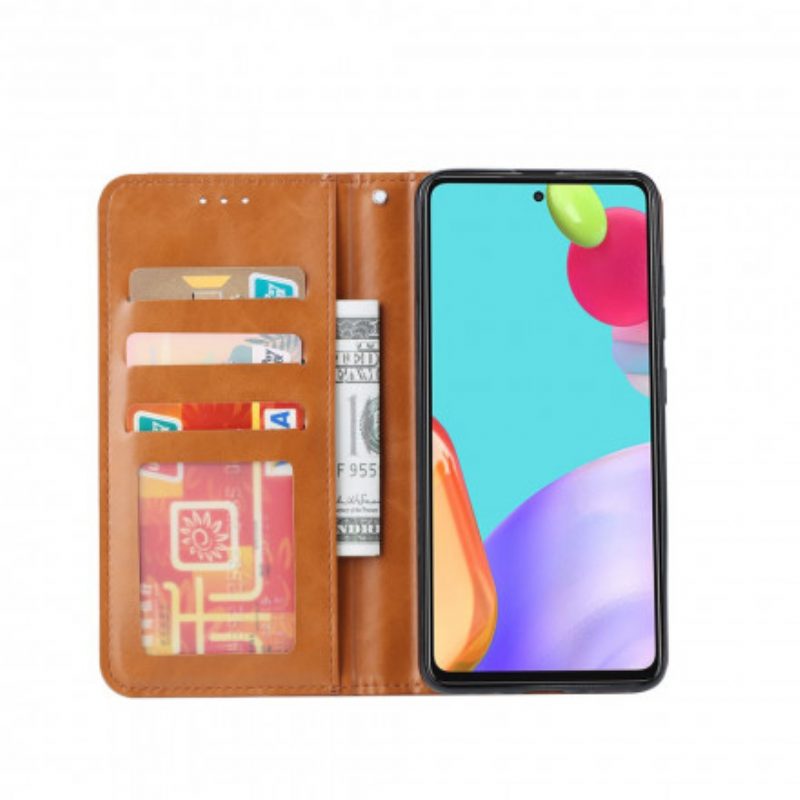 Folio Cover Samsung Galaxy A72 4G / A72 5G Custodia in pelle Portacarte In Ecopelle