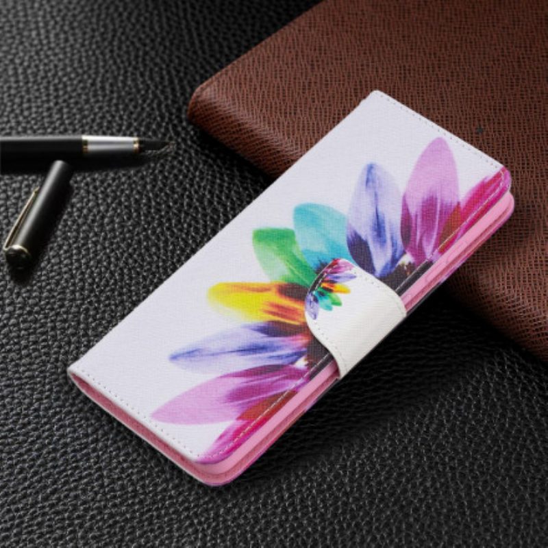 Folio Cover Samsung Galaxy A72 4G / A72 5G Fiore Dell'acquerello