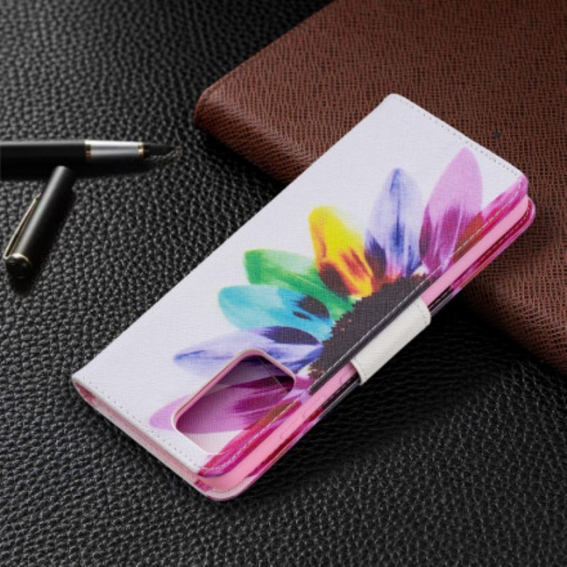 Folio Cover Samsung Galaxy A72 4G / A72 5G Fiore Dell'acquerello