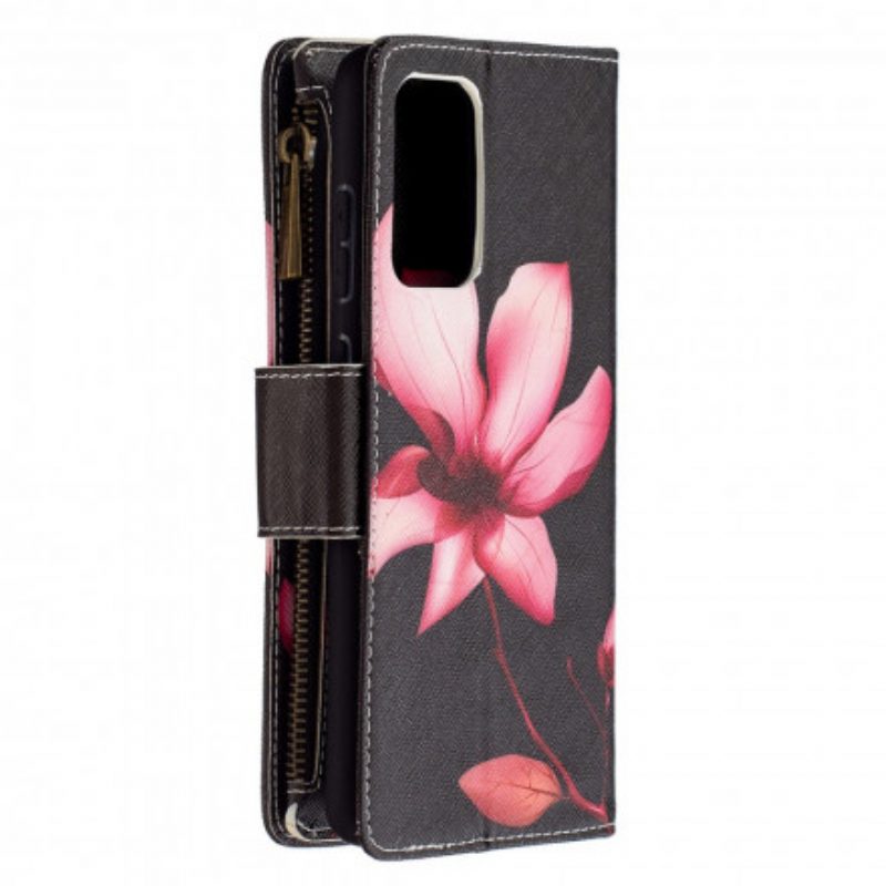 Folio Cover Samsung Galaxy A72 4G / A72 5G Tasca Con Zip A Fiore