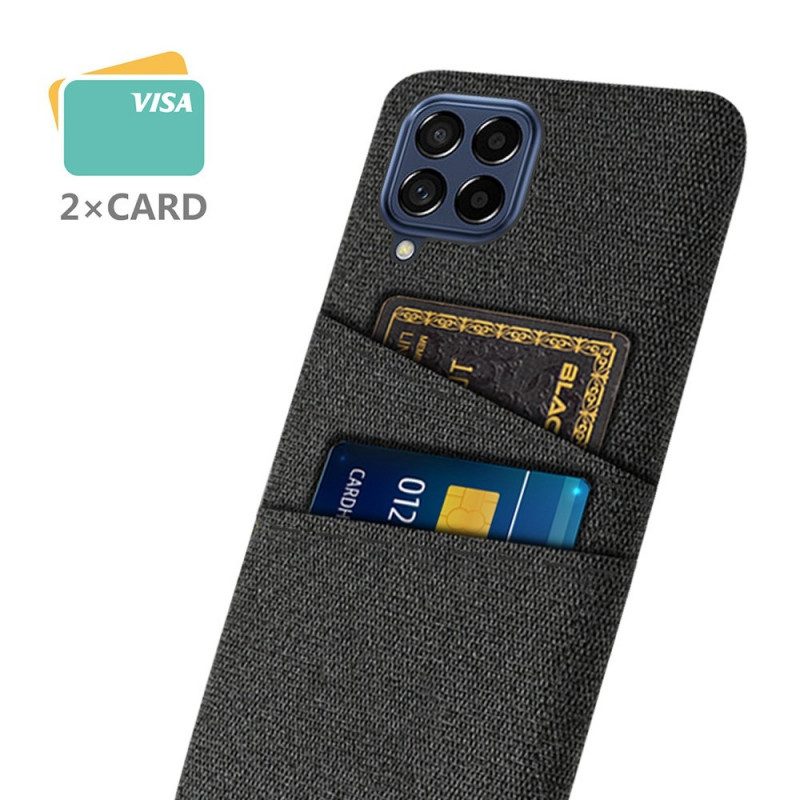 Cover Samsung Galaxy M53 5G Portacarte In Tessuto