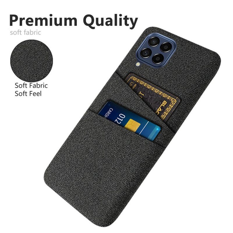 Cover Samsung Galaxy M53 5G Portacarte In Tessuto