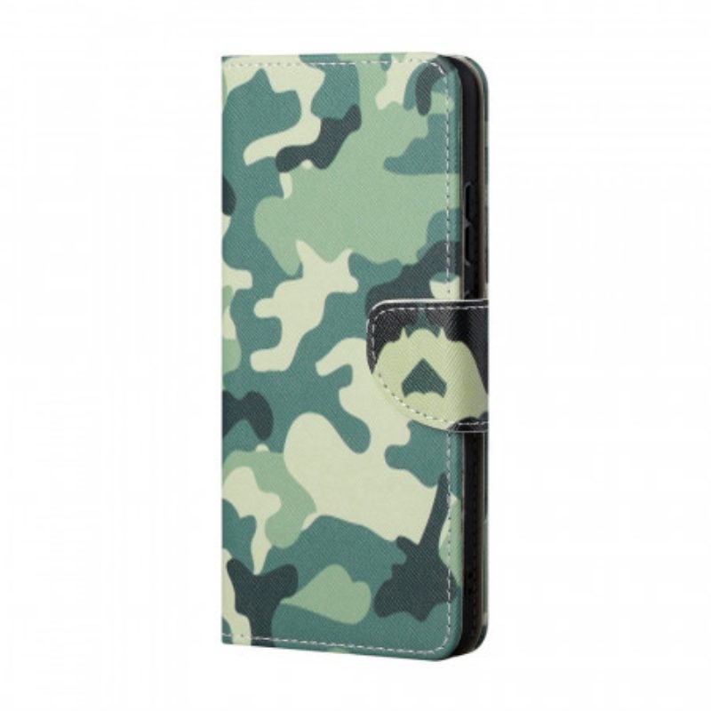 Custodia in pelle Samsung Galaxy M53 5G Camuffamento Militare