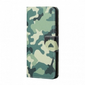 Custodia in pelle Samsung Galaxy M53 5G Camuffamento Militare