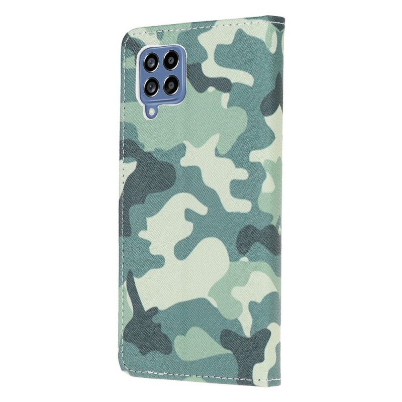 Custodia in pelle Samsung Galaxy M53 5G Camuffamento Militare