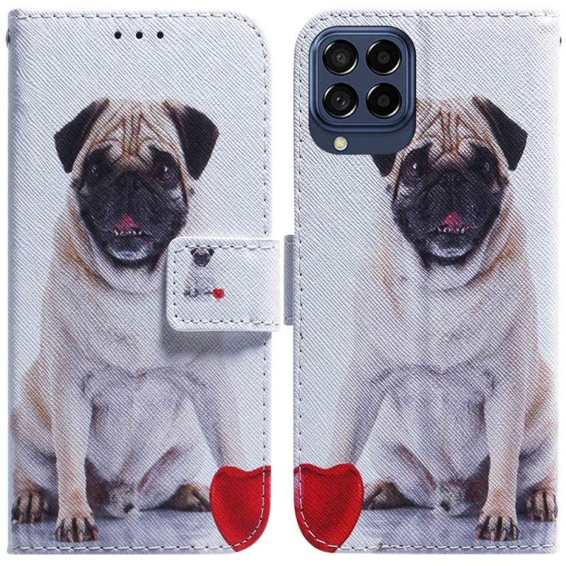 Custodia in pelle Samsung Galaxy M53 5G Cane Carlino