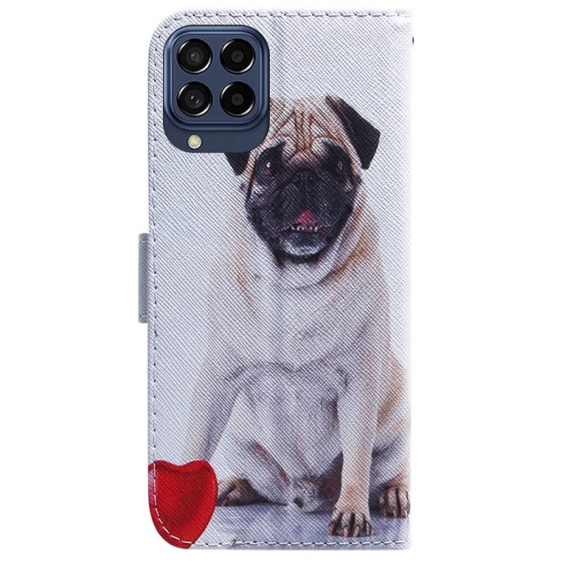 Custodia in pelle Samsung Galaxy M53 5G Cane Carlino