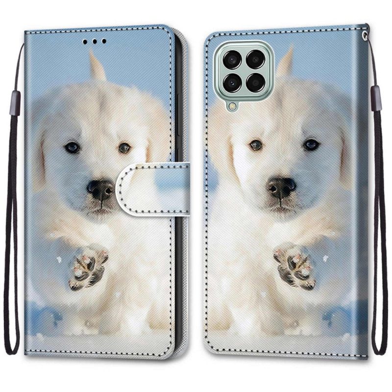 Custodia in pelle Samsung Galaxy M53 5G Cane Perizoma