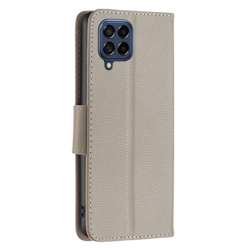 Custodia in pelle Samsung Galaxy M53 5G Chiusura Cinturino Obliquo