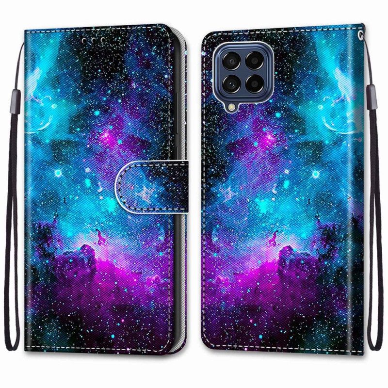 Custodia in pelle Samsung Galaxy M53 5G Cielo Cosmico