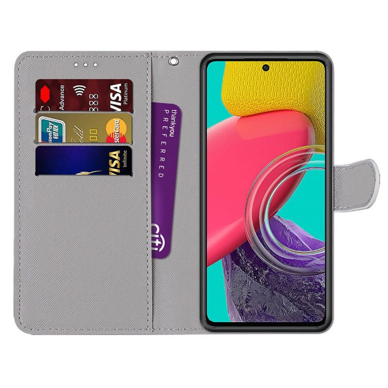 Custodia in pelle Samsung Galaxy M53 5G Cielo Cosmico