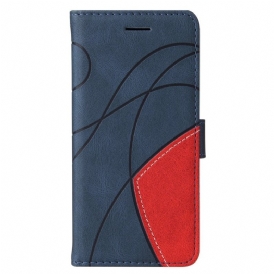 Custodia in pelle Samsung Galaxy M53 5G Cinturino Bicolore