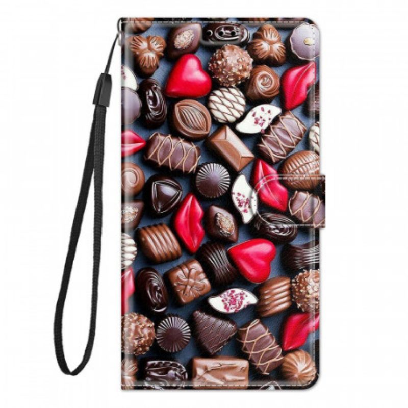 Custodia in pelle Samsung Galaxy M53 5G Cioccolatini