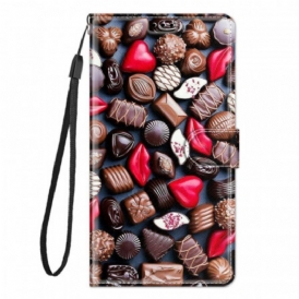 Custodia in pelle Samsung Galaxy M53 5G Cioccolatini