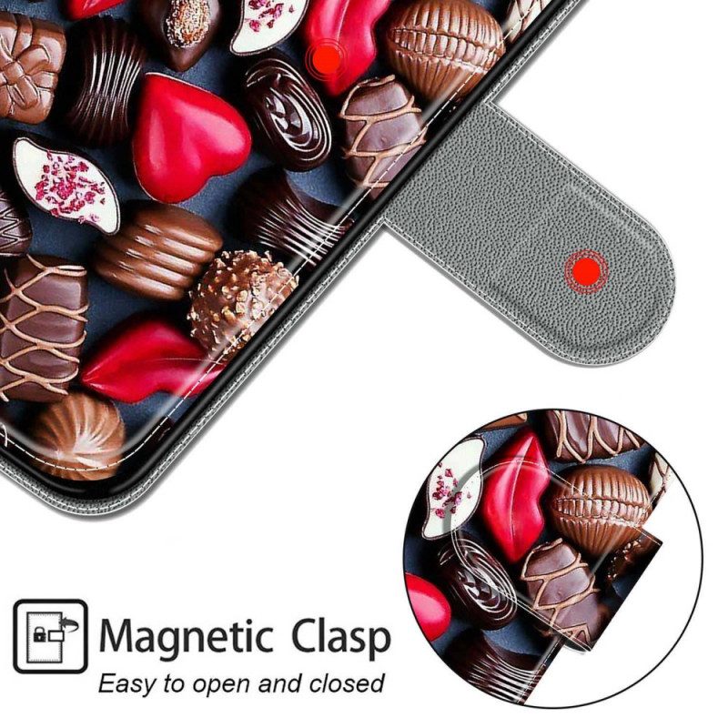 Custodia in pelle Samsung Galaxy M53 5G Cioccolatini