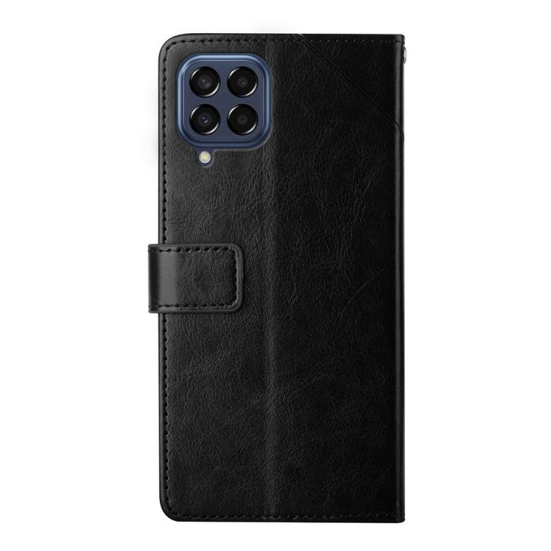 Custodia in pelle Samsung Galaxy M53 5G Design Y In Pelle Stile